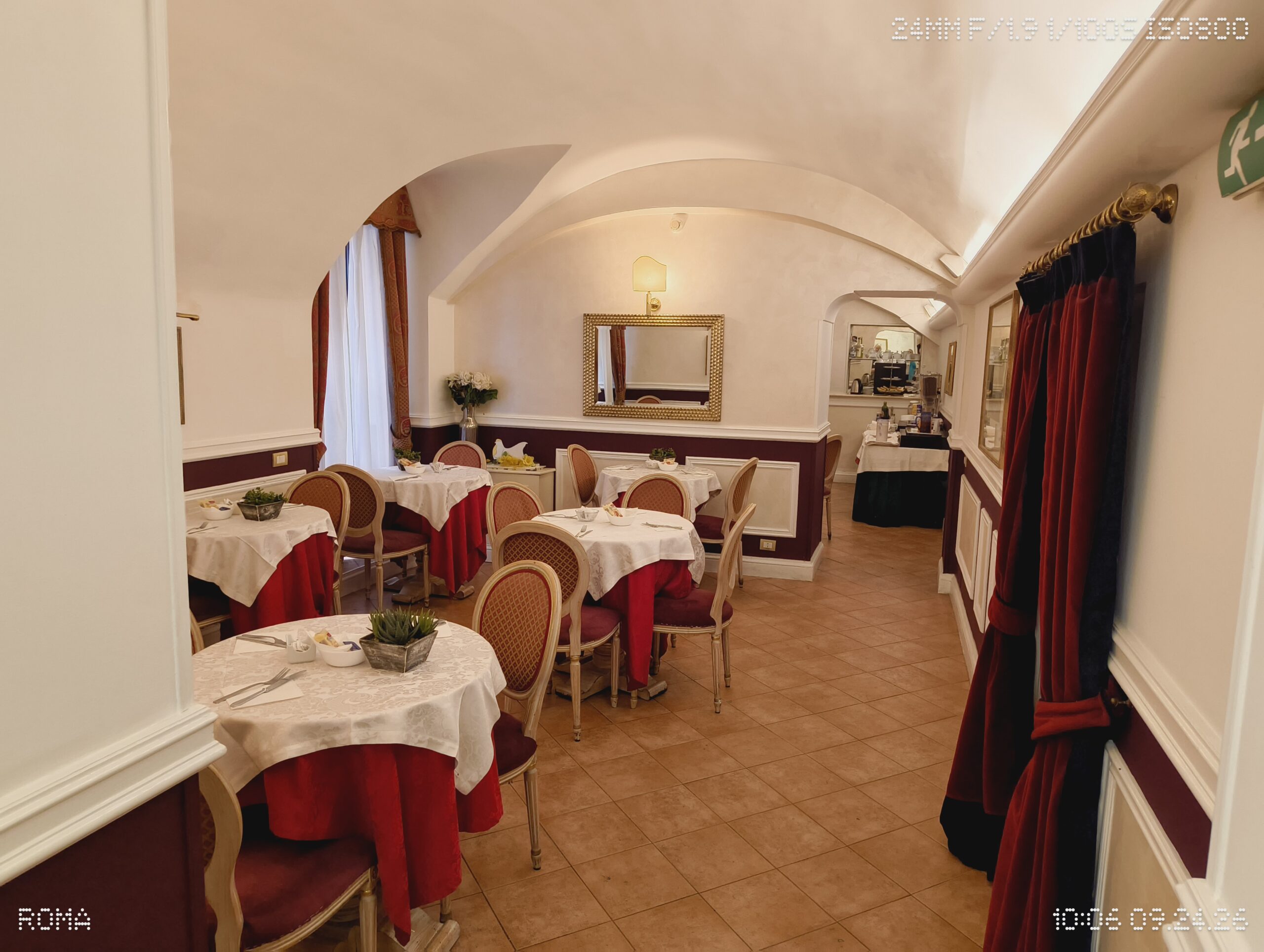 The breakfast area